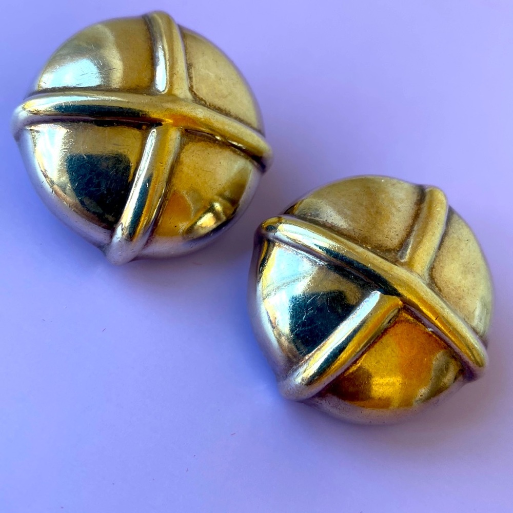 Barra sterling silver clip on large earrings